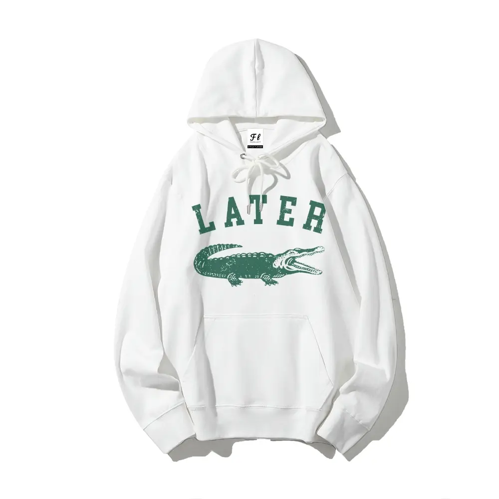 Mens Later Alligator hoodie Funny Gator Joke Saying Tee for Guys Mens Funny hoodie Cool …Vintage Fashion hoodie Gift Classic Menswear Sarcastic Apparel for Men Funny Animal  Novelty  for Guys Dark Grey