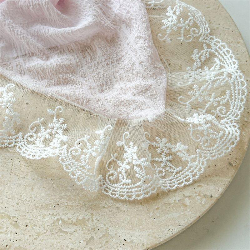 Women's Garden Style Hairband Headscarf, High-End Lace Hair Accessory, Beach Atmosphere Photo Upgrade Triangle Scarf, Casual Soft Scarf, All Seasons