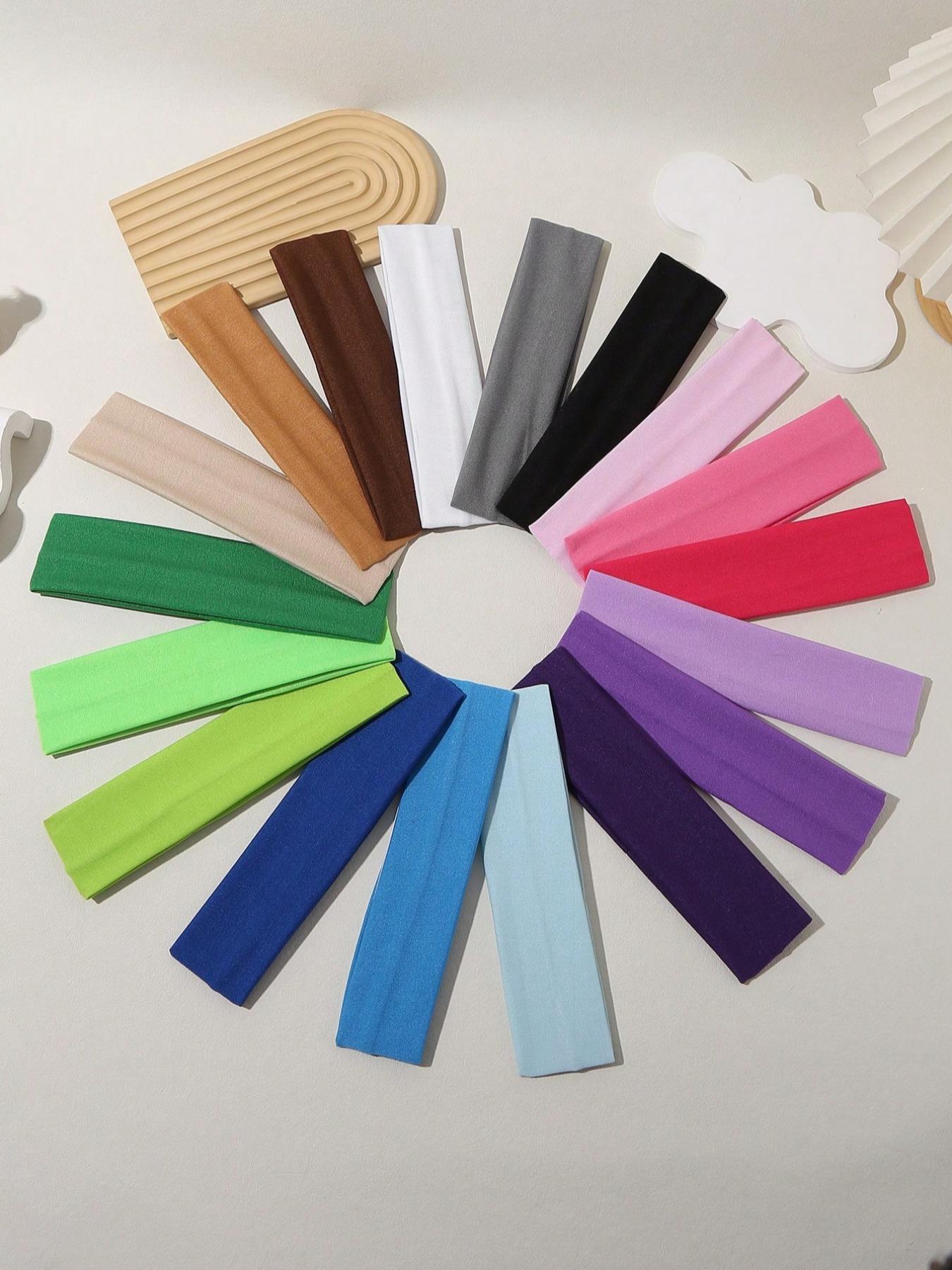 Solid Color Hair Band, High Stretch Hair Band for Women & Girls, Sweat Absorbing Hair Band for Gym Workout Running, Fashion Hair Accessories for Daily Wear, Elastic Headband