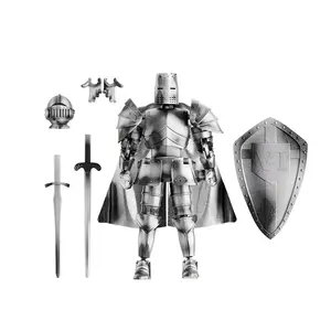 5th Gen Medieval Robot Knight Action Figure – Fully Articulated Collectible Armor Warrior with Stress-Relieving Movable Joints for Desk Décor & Gift