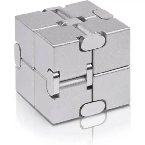 ABS Coated Pocket-Sized Fidget Infinity Cube, Stress Reliever Focus Aid, Ultra Durable Sensory Home Decor Gift for Adults, Ideal Birthday Present (Beautifully Packed), 4Cm