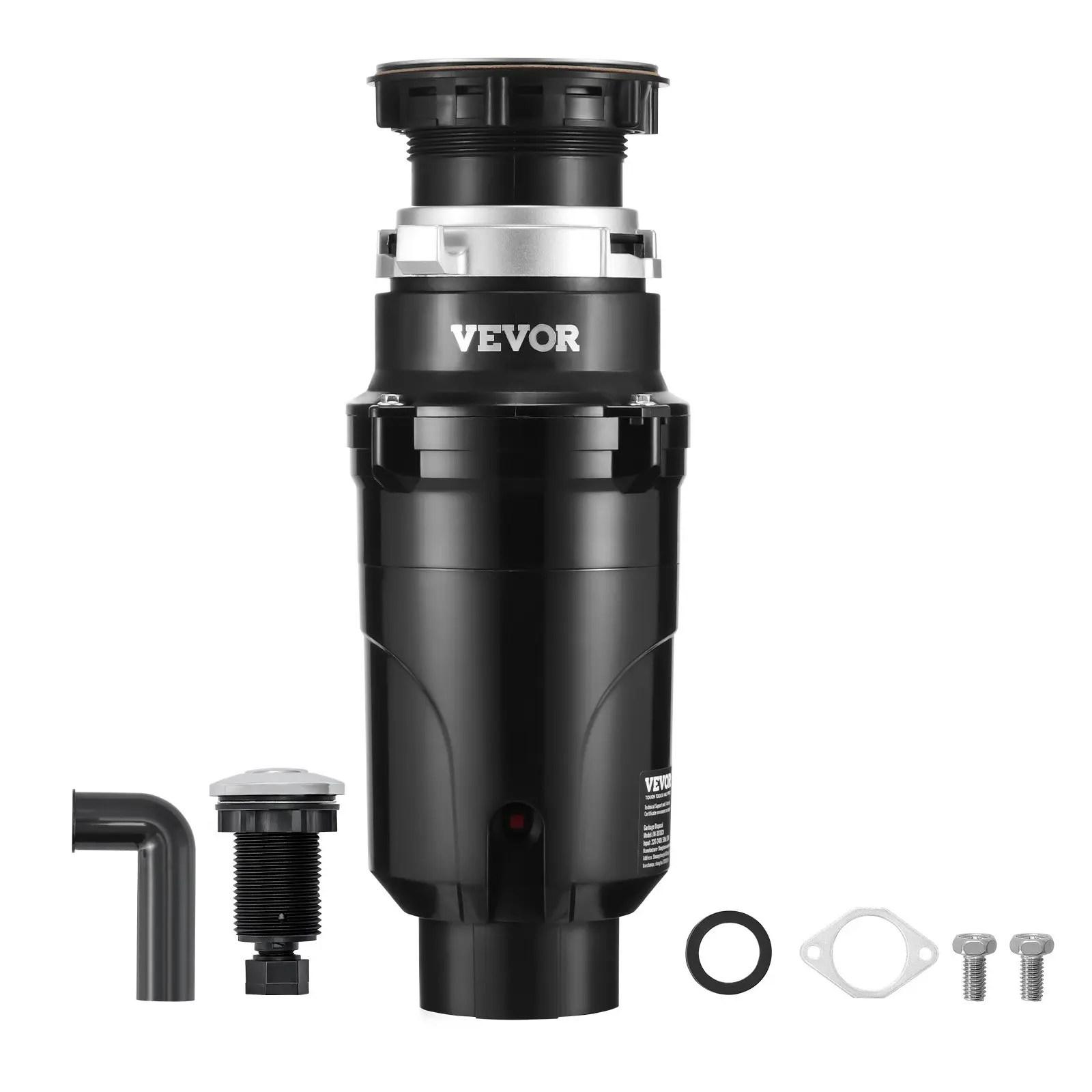 【DealsForYouDays】VEVOR Garbage Disposal, 1/2HP 3450RPM Continuous Feed Food Waste Disposer, EZ Connect Food Waste Grinding System with Power Cord Splash Guard for Kitchen Sinks