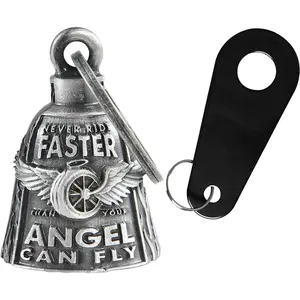 Dream Apparel Motorcycle Bell Guardian Angel Drive Away Gremlin, Biker Bell for Men Women Rider Riding, Good Luck Gift