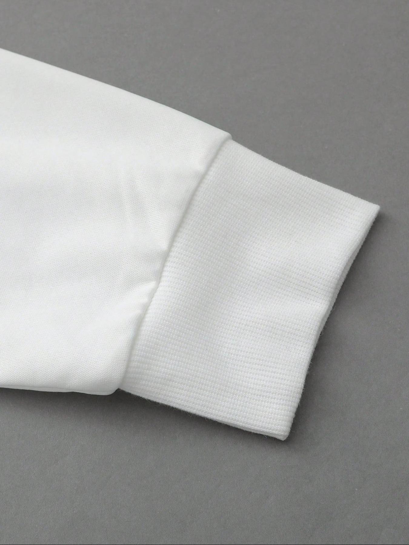 Unisex Streetwear Angel Print Design Sweatshirt, Loose-fitting Casual Long Sleeve Crewneck for Fall & Winter Fashion