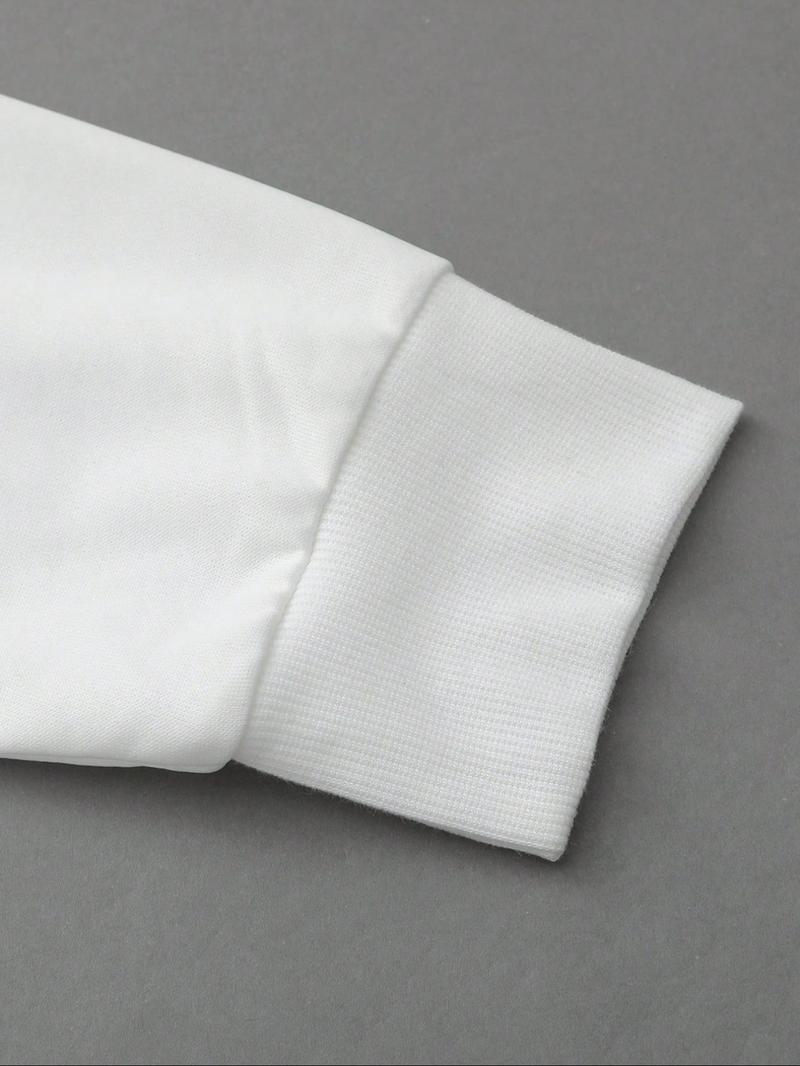 Unisex Streetwear Angel Print Design Sweatshirt, Loose-fitting Casual Long Sleeve Crewneck for Fall & Winter Fashion