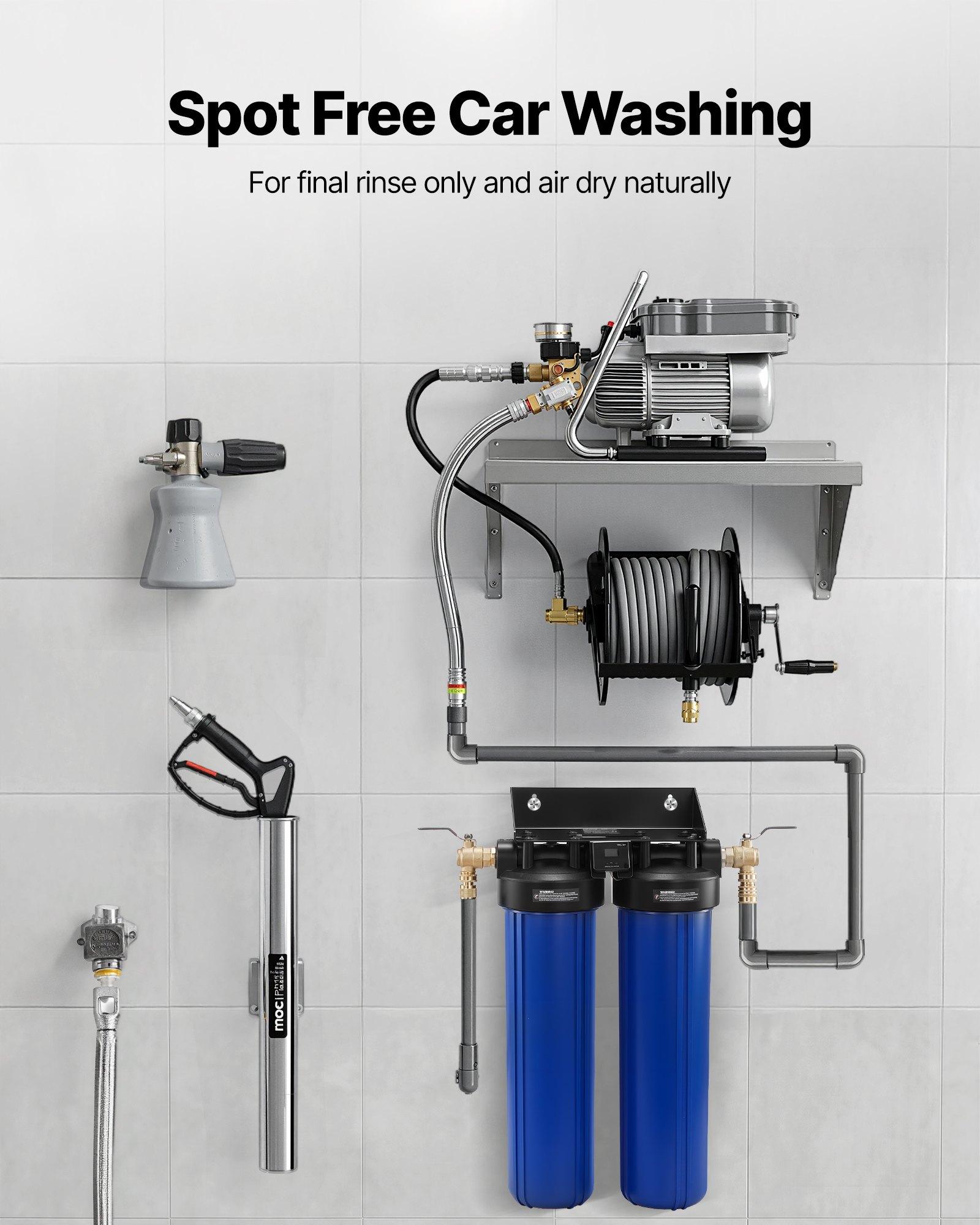VEVOR Deionized Water System for Car Wash, Spotless Car Wash Water System with 2 x 4L DI Resin, Bypass Valve & TDS Meter, Spot-Free Deionized Water Filter for Cars RVs Motorcycles Windows VEVOR Deionized Water System for Car Wash, Spotless Car Wash Water System with 2 x 4L DI Resin, Bypass Valve & TDS Meter, Spot-Free Deionized Water Filter for Cars RVs Motorcycles Windows