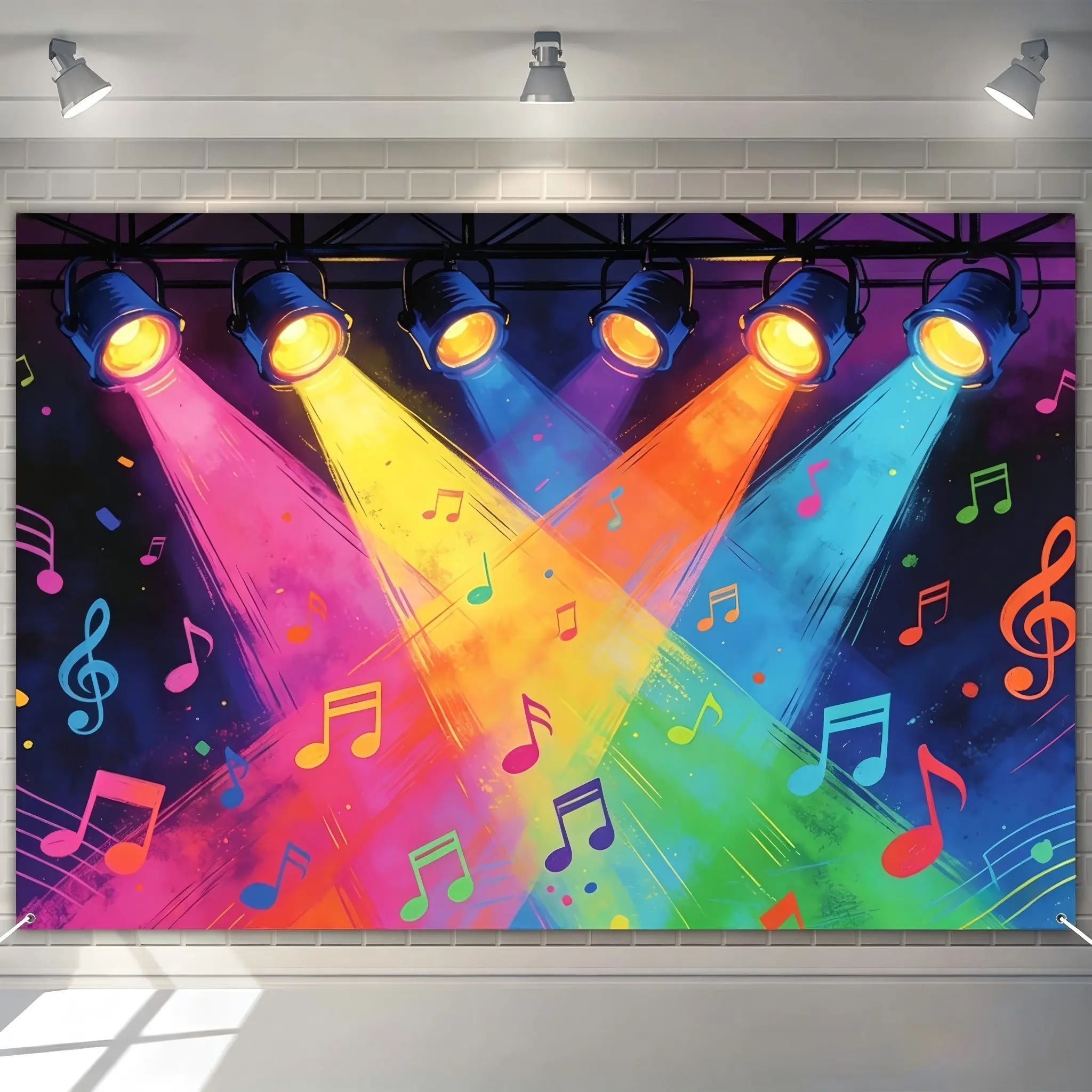 Neon Glow Home Party Decorations, Backdrop Banner for Photography, Photo Backdrops, Birthday Sleepover, Graffiti Splash, Light, Kids Photo Booth, Room Banner