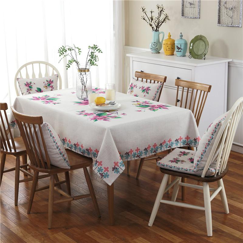 Imitation Linen Dining Chair Cushion, Seat Pad, Backrest Cushion, Pillowcase, Tablecloth, Multi-Purpose Cover Towel