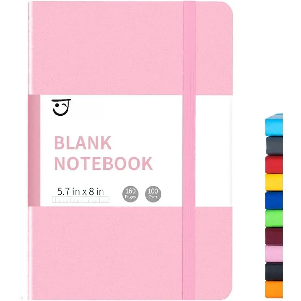 Blank Journal Notebook, A5, 160 Pages 100 Gsm Thick Sketch Books Hardcover Journal for Writing, 5.7 inches x 8 inches Notebooks for Work () | Hardcover Journal for Writing, 5.7 inches x 8 inches Notebooks for Work ()