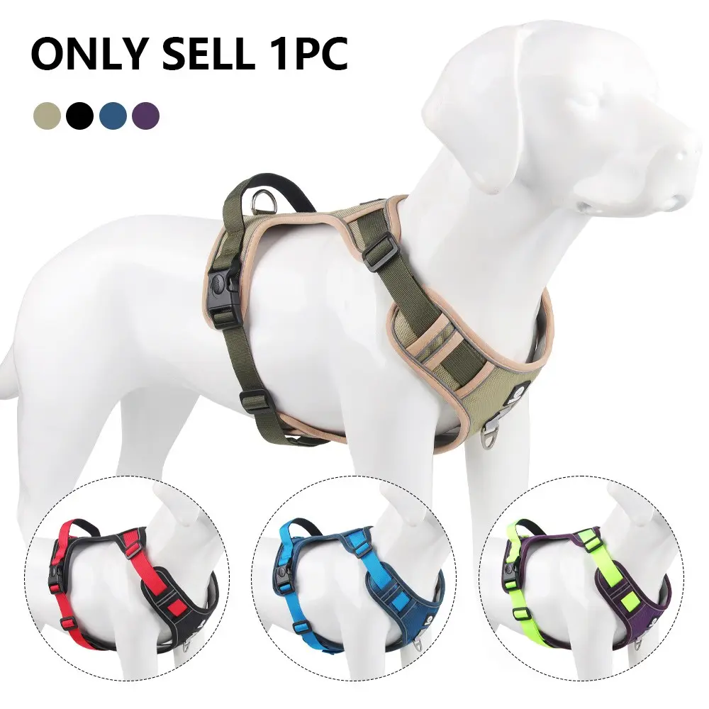 Anti-Explosion Large Dog Harness, Pitbull Harness, Durable Tear-Resistant Chest Strap for Big Dogs, Comfortable and Secure Pet Gear, Ideal for Active Breeds, German Shepherd Accessories