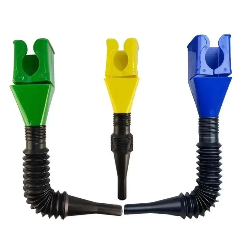 3-Pack Car Funnel Set with Hose and Filter, Adjustable Oil Change Funnel for Motor Oil, Coolant, Gasoline, Suitable for Cars, Bikes, Engines