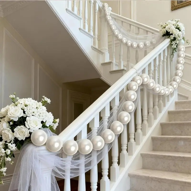 20PCS Pearl White Hanging Balls, 2.17 Inch Round Pearl Ball Decorations, Wedding Ceiling Hanging Decor for Wedding Ceremony, Bridal Shower, Baby Shower, Engagement, Birthday Party Backdrop, DIY Crafts & Holiday Decorations