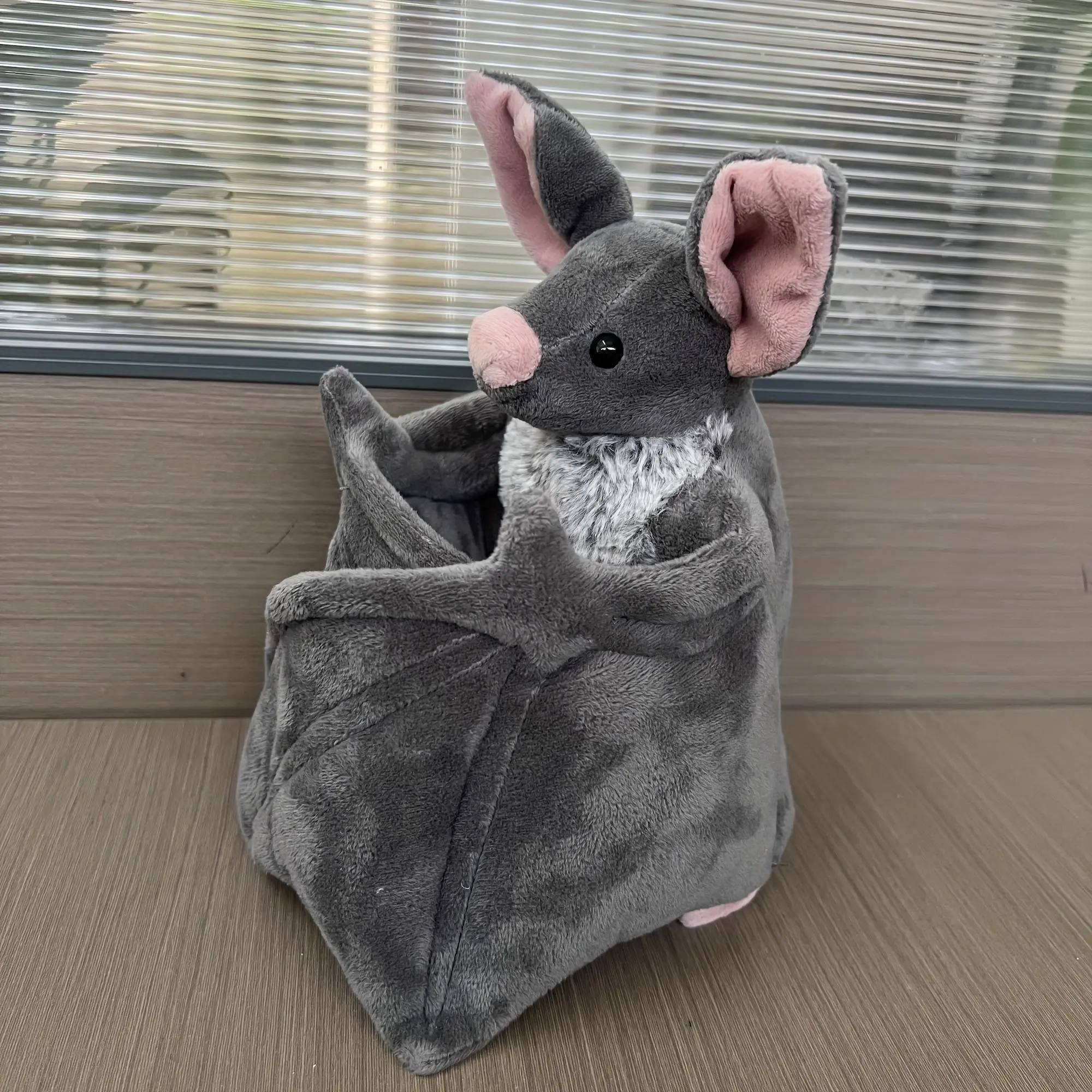 23-Inch Bat Wings Plush Stuffed Toy - Ultra-Soft Whimsical Animal Stuffed Toy, Halloween Decor, Dark Academia Gift for Vampire Lovers, Moody Home Accent