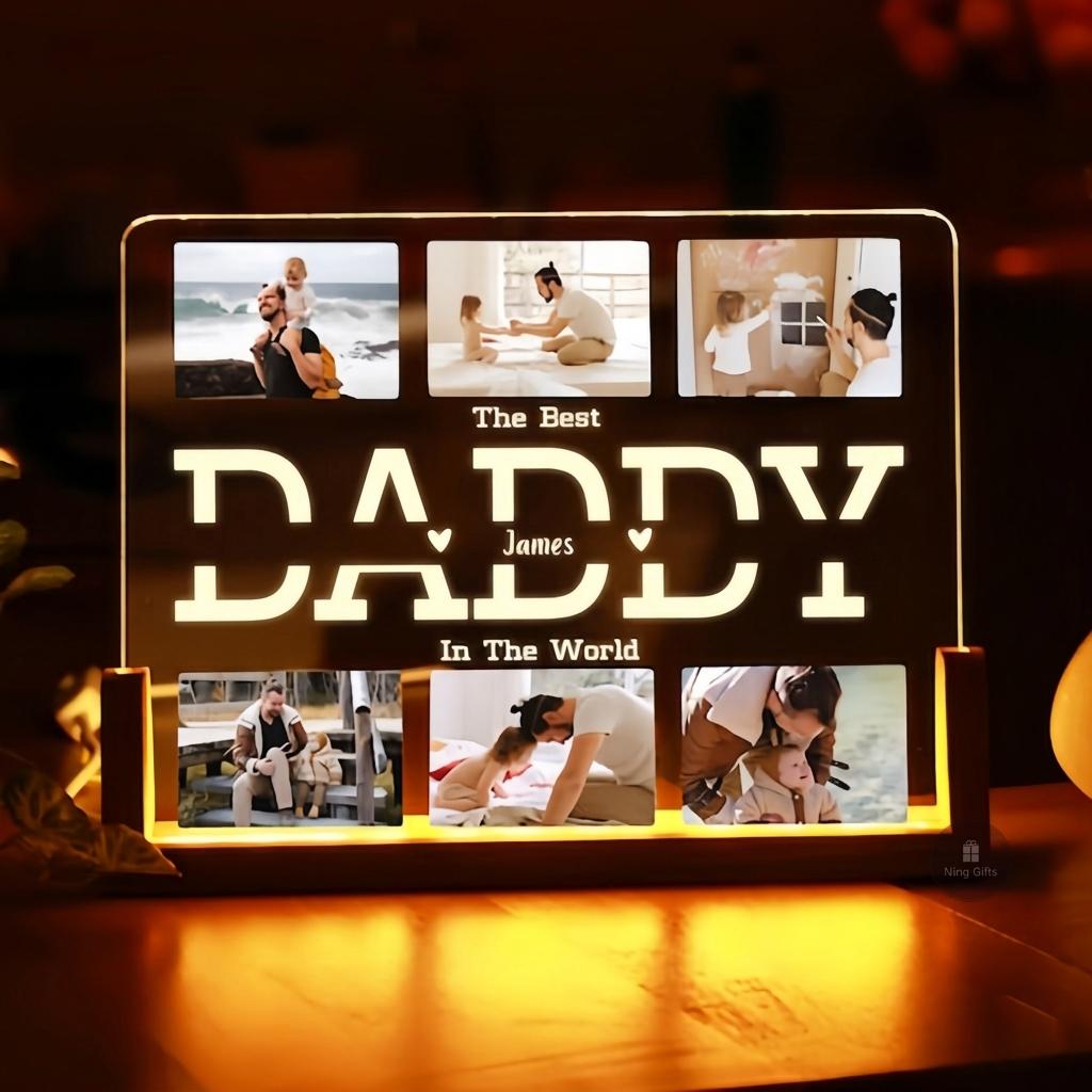 Custom Dad Photo Plaque with LED Night Light Personalized Acrylic Picture Frame Creative Desktop Decor for Dad Customized "Best Dad Ever" Photo Night Light| The Perfect Father's Day Birthday Thanksgiving Christmas Gift Custom Dad Photo Plaque with LED Night Light Personalized Acrylic Picture Frame Creative Desktop Decor for Dad Customized "Best Dad Ever" Photo Night Light| The Perfect Father's Day Birthday Thanksgiving Christmas Gift