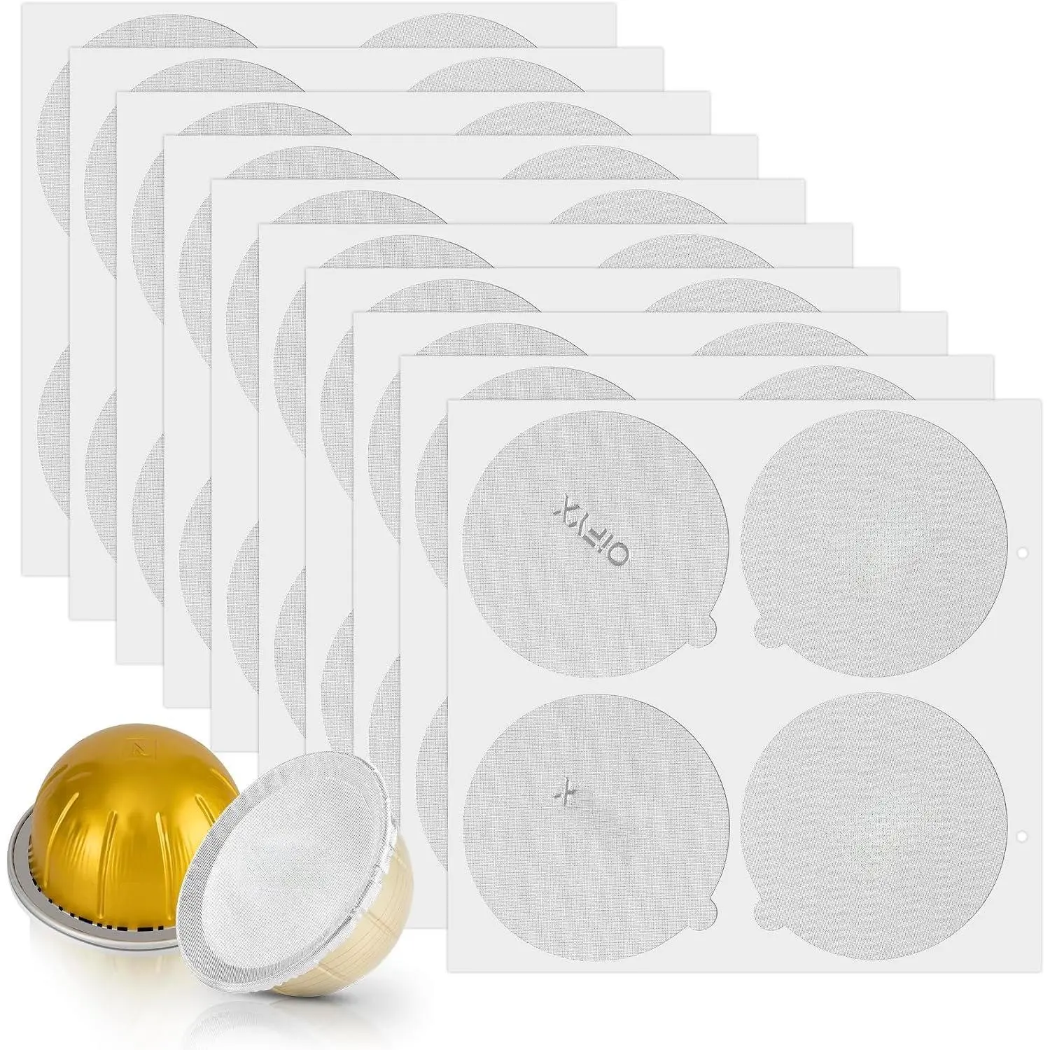 Foil  Compatible with Vertuo  Pods, 120 count Foil Seal Cover for Refill Espresso Coffee Capsule, Compatible with  Refillable Capsule