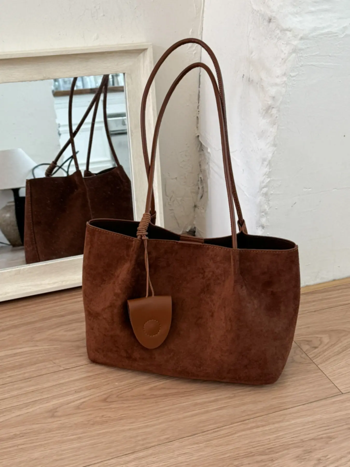New Fashionable Minimalist High-End Modern Large Capacity Commuter Bag Set, Lightweight Two-Piece Parent Child Backpack, Single Shoulder Tot Bag