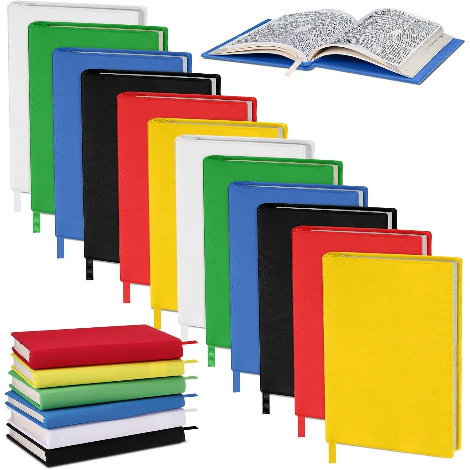12 Pack Stretchable Book Cover for 6-9 Inch Textbook |  Book Covers, Washable  Fabric Textbook Sleeve, Suitable for  Hardcover Books Notebook Protection