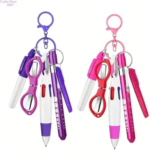 Nurse 2-Set Accessory Kit - Retractable Badge Reel Keychain Clip, Nursing Pens, Markers, Highlighters, Foldable Scissors - Thoughtful Birthday Gift for Nurses