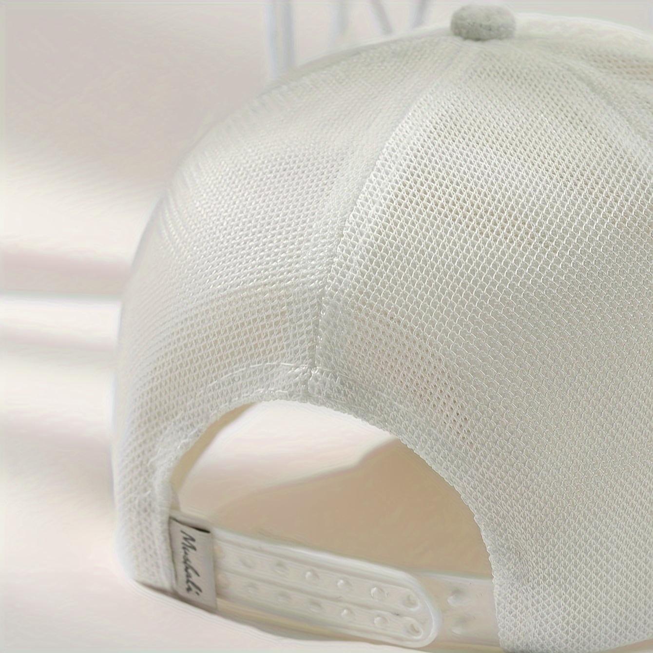 Letter M Decor Baseball Cap Trendy Solid Color Mesh Dad Hats Lightweight Breathable Trucker Hats For Women daily use Spring & Summer