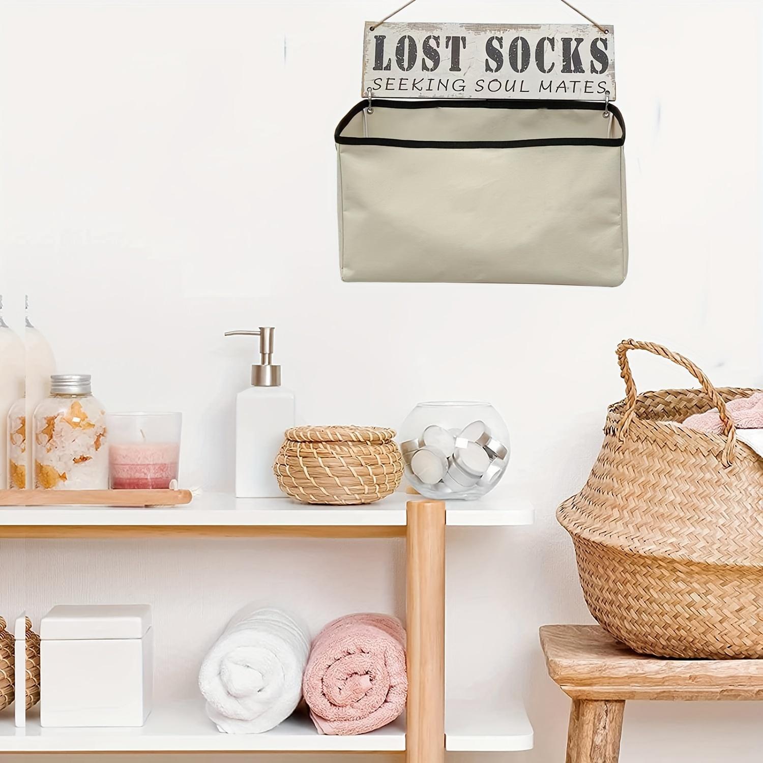 Hanging Lost Sock Organizer Bag, Creative Hanging Storage Bag, Laundry Room Socks Storage Bag, Hanging Organizer for Individual Socks