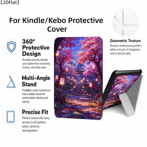 For Kindle/Kobo/Tolino Case, with stand Magical Tree Path Lights Night for New Kindle 11Th 2019, for Kindle 11th Generation Case for Kindle 11Th (2022/2024), 6-Inch, 7-Inch Kindle Paperwhite 12Th Generation 2024 Vision Color (2024) /Vision 6 (2021）/Shine