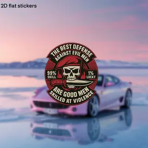 2D Flat Surface, 2D Flat Surface Car Stickers - DIY stickers suitable for cars, bicycles, laptops, water bottles, etc.! Durable and eye-catching! 2D flat surface design