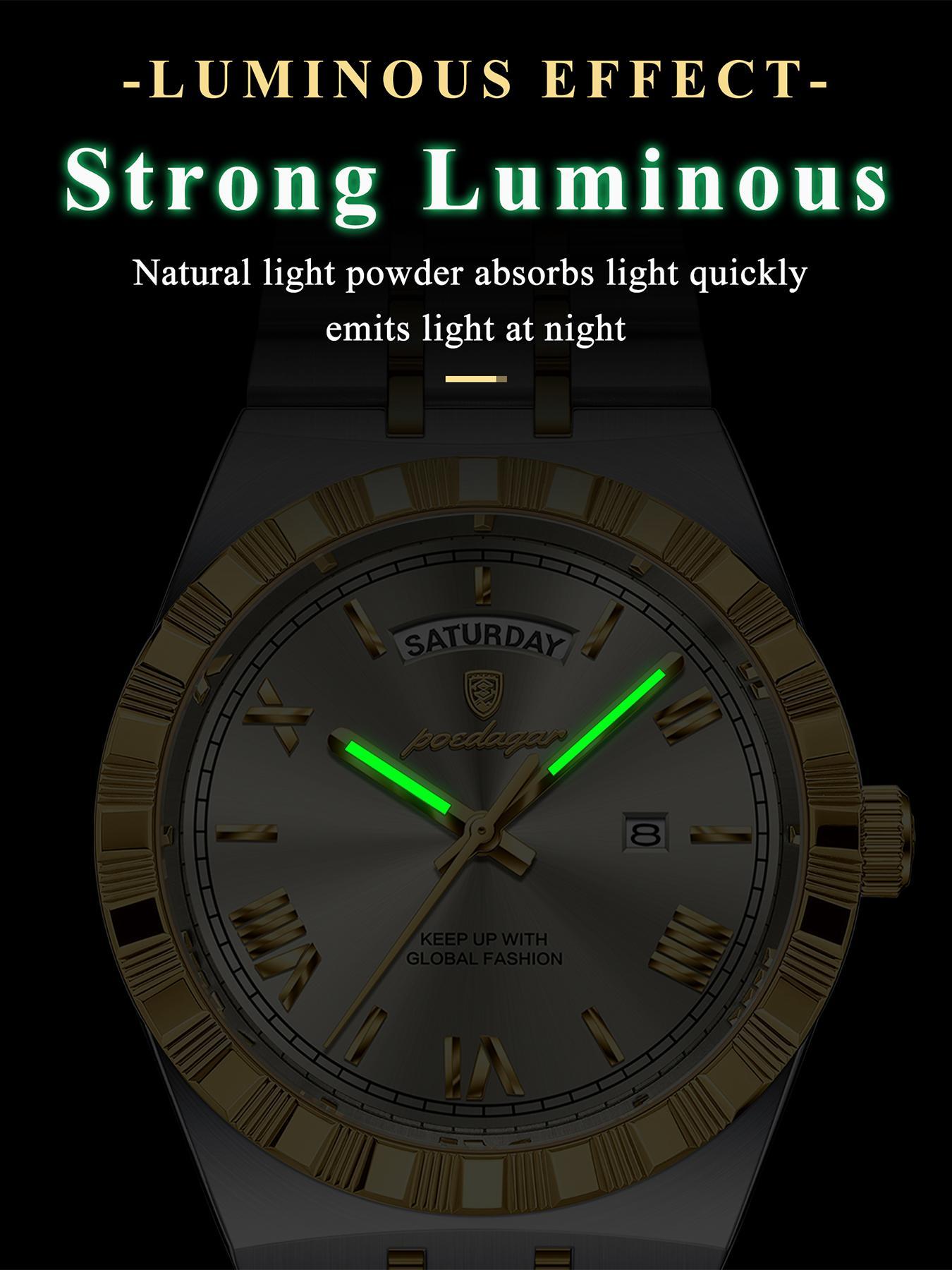 Men's Business Fashion Round Dial Analog Quartz Watch, Fashion Watch for Party, Daily Clothing Decor, Trendy All-match & Exquisite Watch for Birthday Gift with Box, Business Fashion Watches