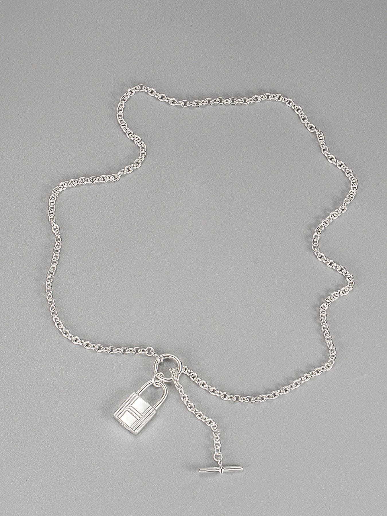 925 Sterling Silver Creative Lock Pendant Necklace, Fashion OT Buckle Necklace for Party Clothing Decor, Trendy All-match & Exquisite Jewelry for Birthday Gift, Stylish Necklace, Accessories for Women, Decoration Necklace