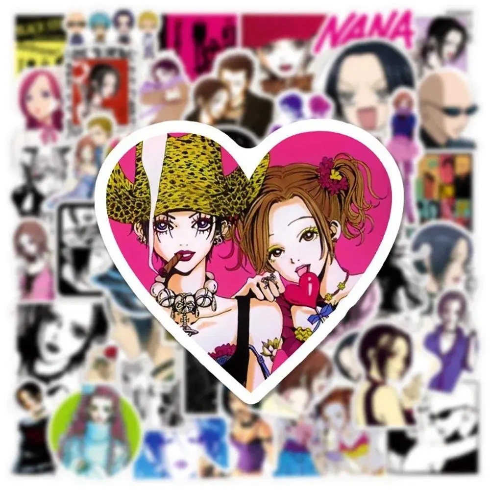 50PCS Anime NANA Stickers Cool Graffiti Decals DIY Decoration For Phone Laptop Stationery PVC Waterproof Sticker Toys Gift