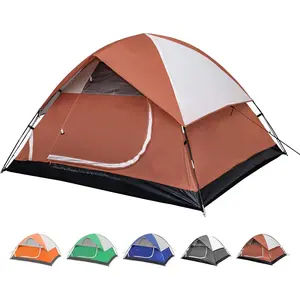 Camping tent, waterproof 2/3/4 person tent, lightweight and easy to set up, outdoor hiking tent, backpacking tent, comes with a carrying bag, suitable for family beach and hiking trips