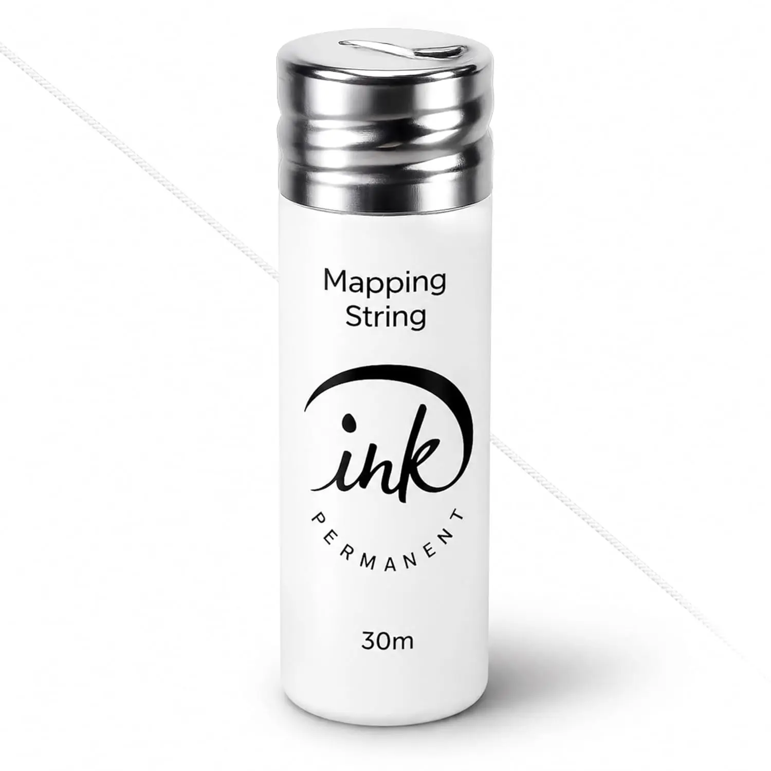 Permanent White Brow Mapping String [100 Ft/30 m] Pre-Inked String for Permanent Makeup Microblading Supplies, Brow Mapping Kit Eyebrow Thread for Shaping (White)