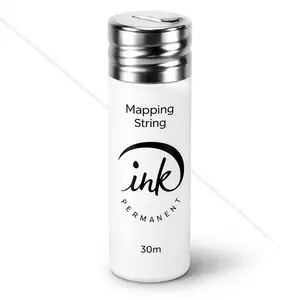 Permanent White Brow Mapping String [100 Ft/30 m] Pre-Inked String for Permanent Makeup Microblading Supplies, Brow Mapping Kit Eyebrow Thread for Shaping (White)
