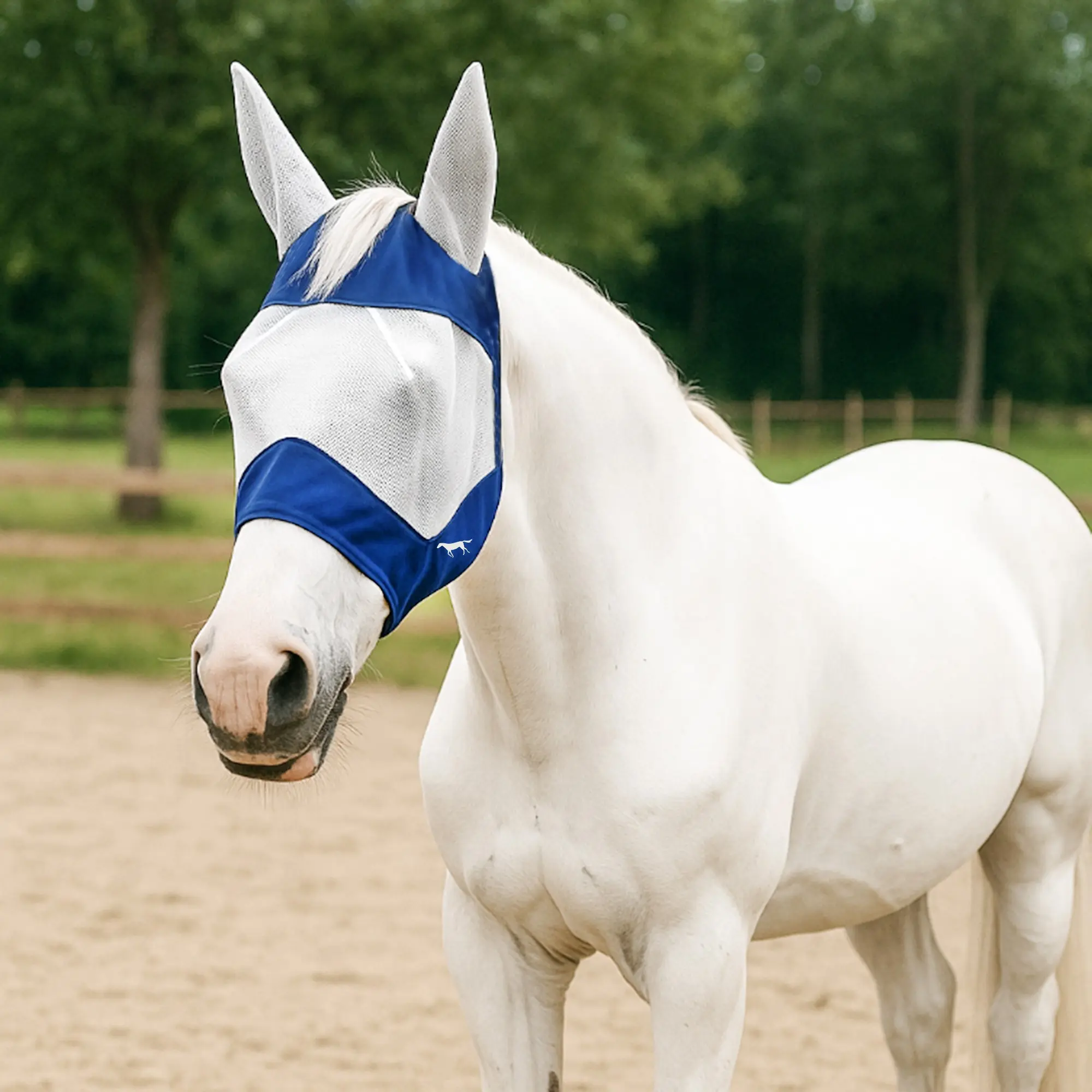 New Horse Mask Outdoor Comfortable Breathable Mosquito Bite Headgear, Equestrian Gear, Equine Supplies, Protective Head Cover, Horse Accessories, Ideal for Horses