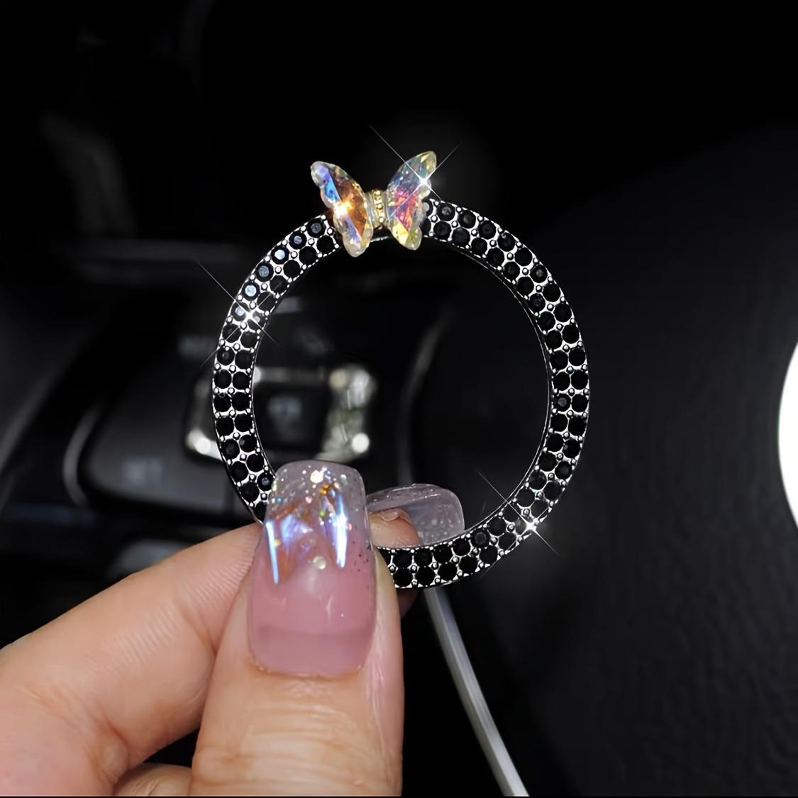 Car Engine Start Stop Button Decoration, Car Accessories for Girls, Car Stuff, Creative Rhinestone Decor Car Engine Start Stop Button Decorative Accessories, Car Decor for Girls, Car Gadgets, Car Interior Decor for Women