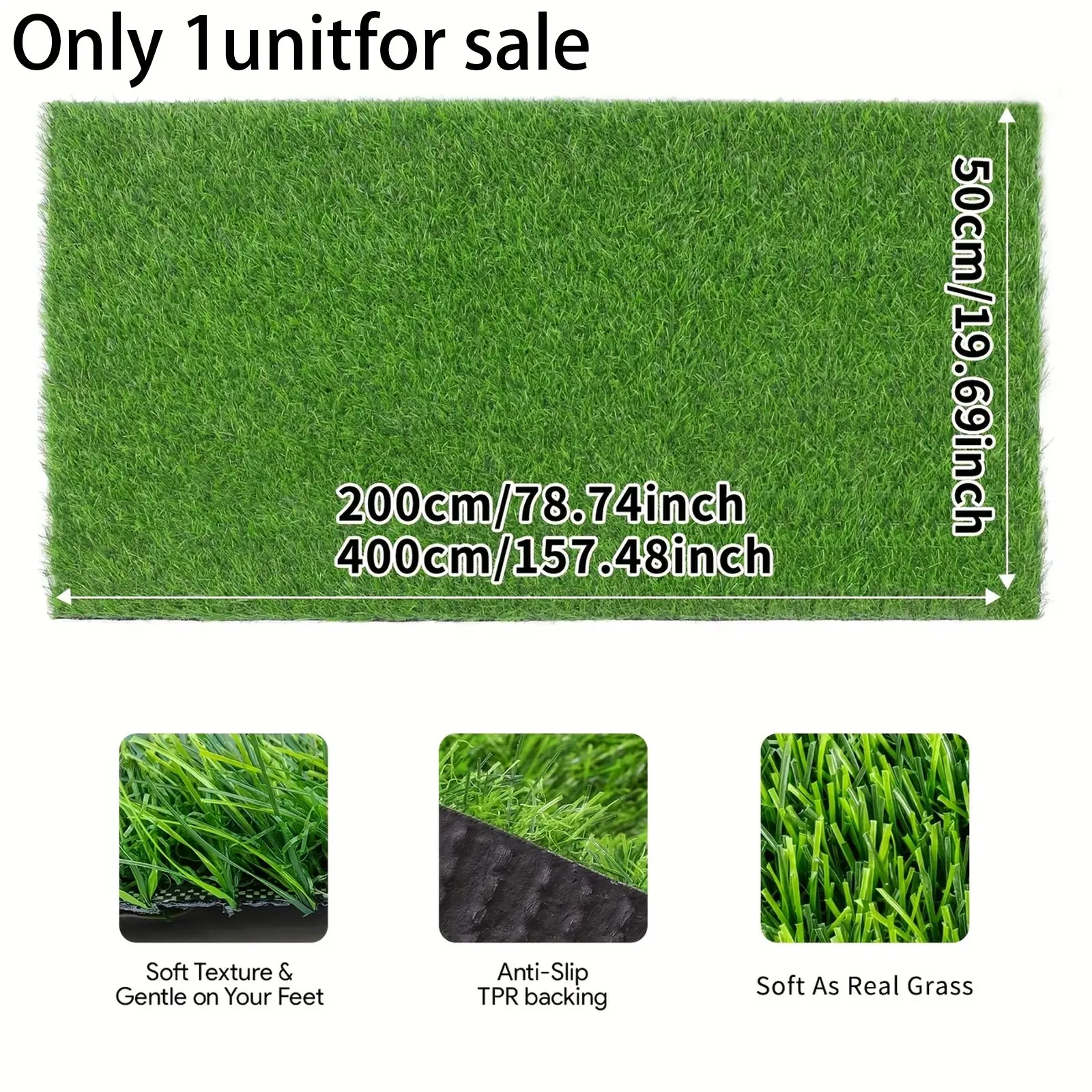 Artificial Grass Carpet, Plastic Lawn Mat, Interlocking Rug, Roof Installation, Landscape Greening, Durable Synthetic Turf