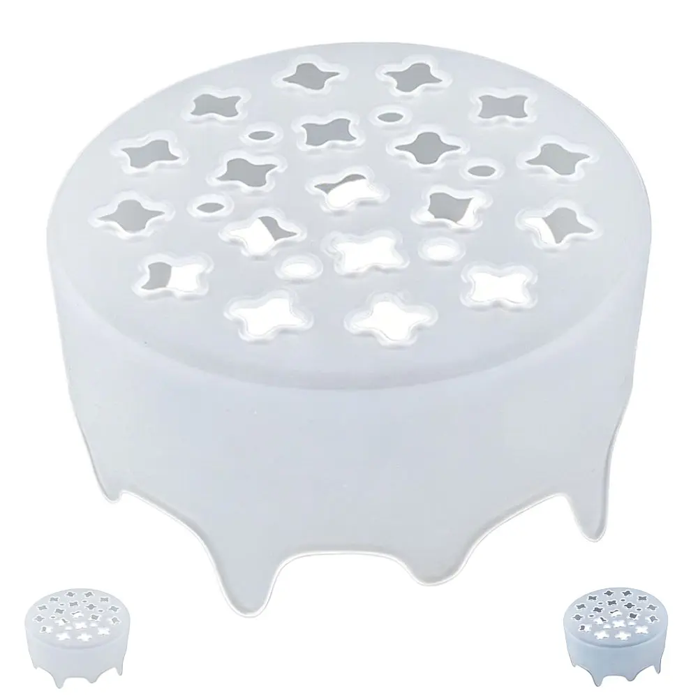 Reusable Silicone Flower Arranger Grid Insert - Multi-Star Hole Floral Stem Holder for Glass Round Vases, Flexible Bouquet Spacer Tool for Homemade Room Decor & Wedding Table Centerpieces, Decorative
