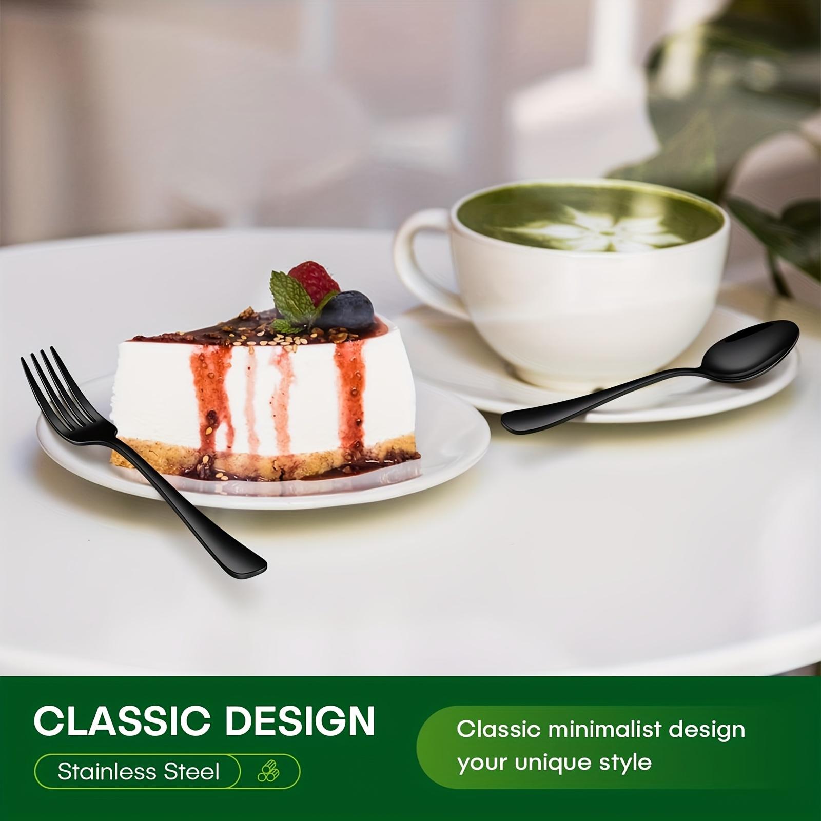 60pcs Silvery/Black Stainless Steel Silverware Suitable For 12 People To Use, Steak Knife, Salad Fork, Dessert Spoons, Cutlery Set With Gift Box, Kitchen Accessories, Home Outdoor, Wedding Camping Stuff, Christmas Party Gift, Dishwasher Safe