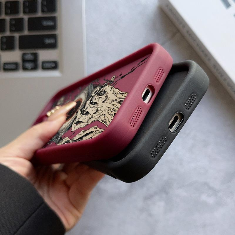 Case for IPhone 17 Pro Max 16 Plus 15 14 13 12 11 Air E with Patterns of Eyes and Strange Hands Full of Weird and Mysterious Style Phone Case Anti-Scratch Shockproof Soft Silicone Protective Cover