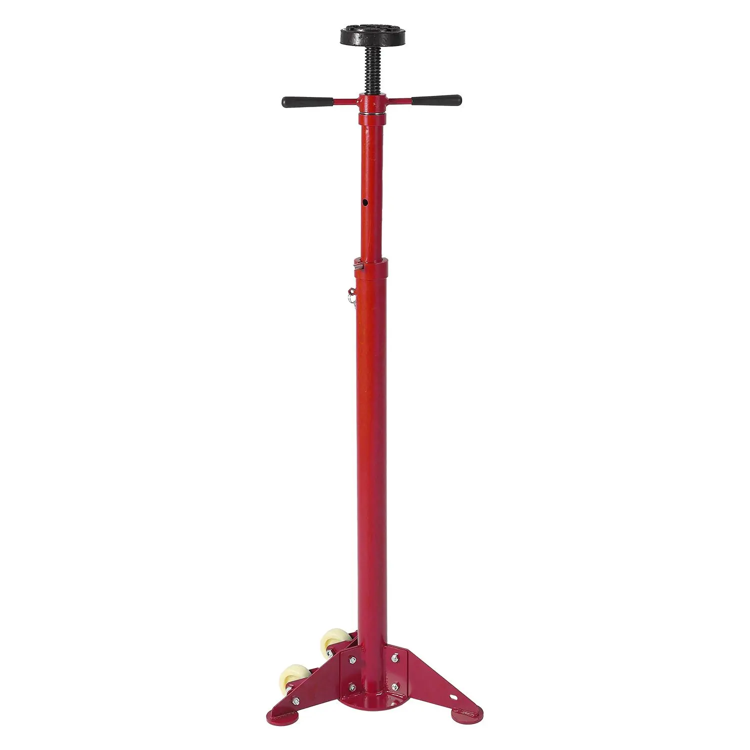 Heavy Duty Underhoist Support Stand, 3/4 Ton 1653 lbs Capacity Adjustable Automotive High Jack Stand 38"-76" with U-Shaped Rubber Saddle, Self-Locking Steel Pipe Transmission Jack for Professional Repair Shop Home Garage