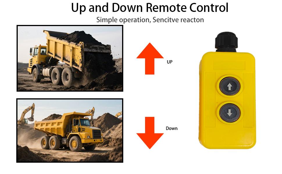 ParnicoTech 3 Wire 12V Remote Switch for Single Acting Hydraulic Pumps, Dump Truck Trailer Hoist Lift Gate Unit Controller