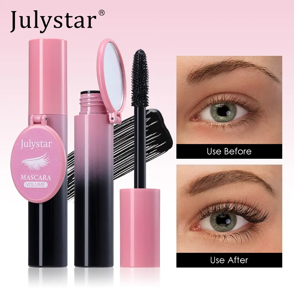Curling Volumizing Mascara with Hand Mirror, Smudge Resistant Long Lasting Lash, Travel Friendly Eye Makeup for Teens & Women, Volume Mascara