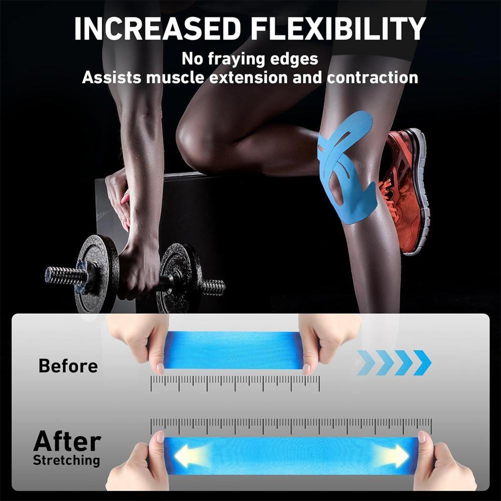 Kinesiology Tape, 10pcs/set Waterproof & Elastic Knee Support & Stability Tape, Breathable Hypoallergenic Latex-free Tape for Knees