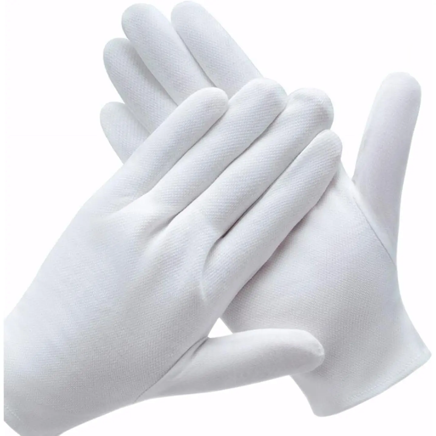 3 Pairs White Cotton Gloves for Dry Hands Eczema SPA Moisturizing Work Glove Liners for Serving Costume Inspection