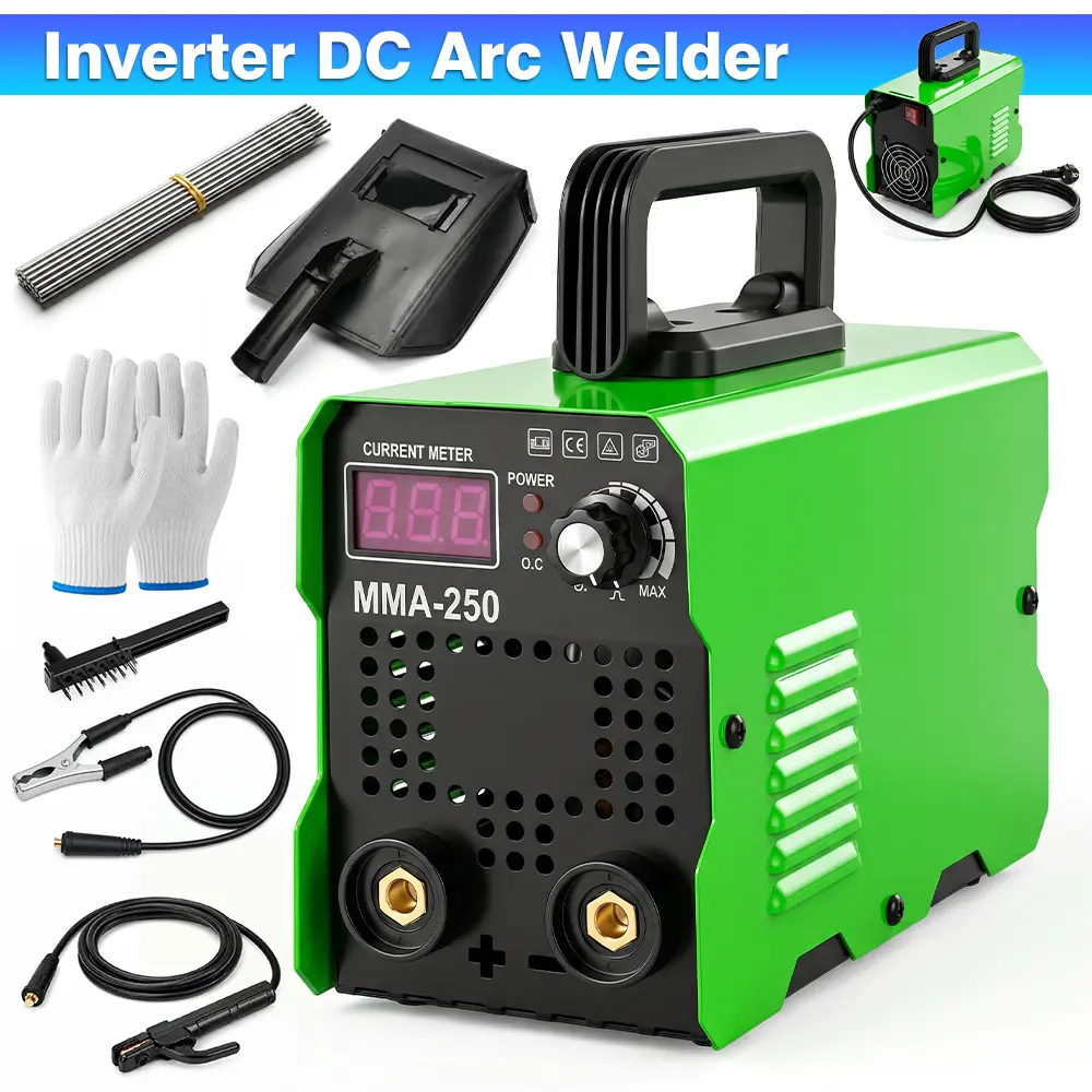 Portable 110V Stick Welder, IGBT Inverter Welding Machine with LCD Display, Auto Current Matching, Beginner Friendly Arc Welder Kit