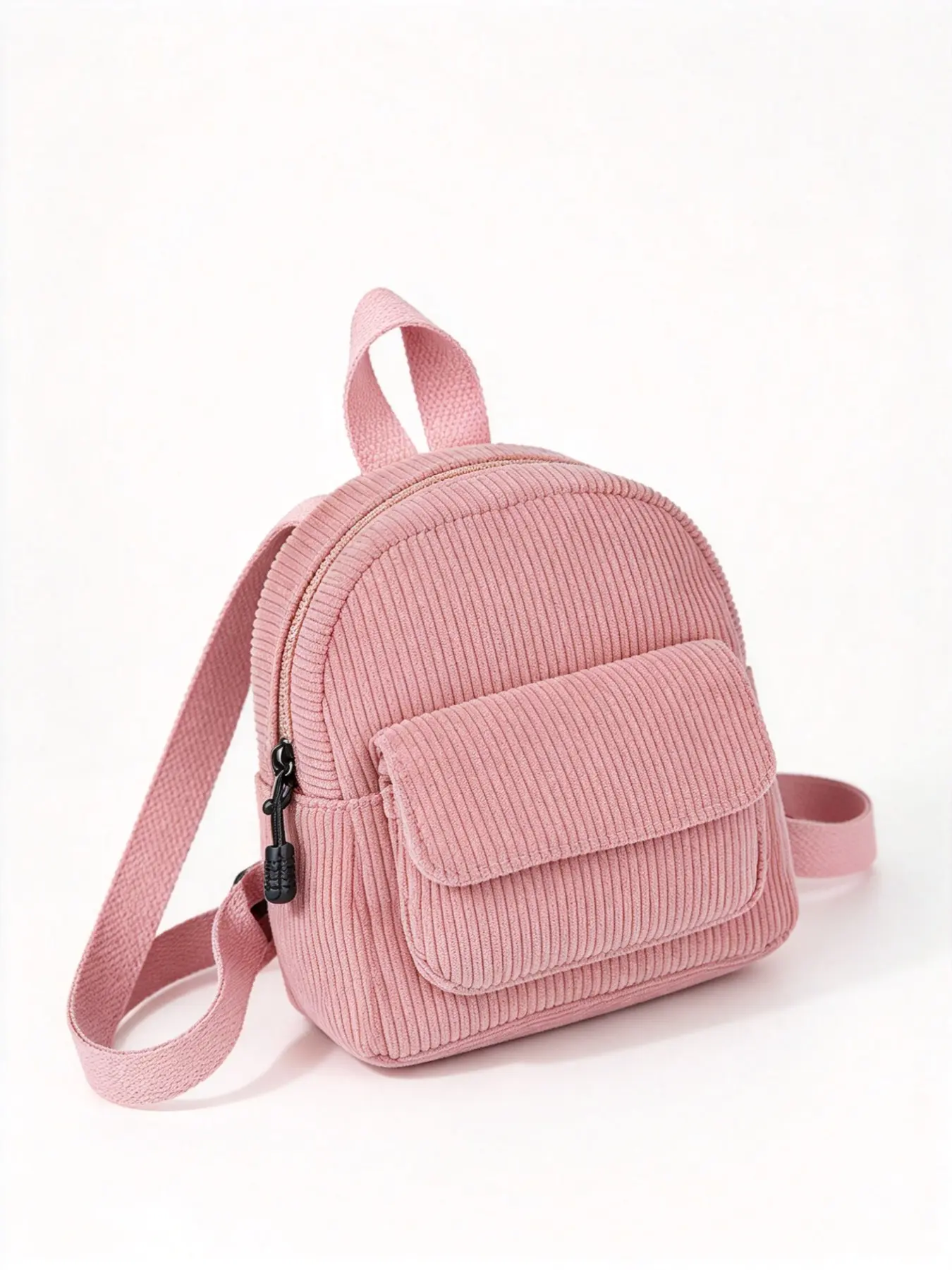 Velvet Mini Backpack for Women, Lightweight and Compact Daily Bag, Casual and Versatile Street Style Small Bookbag, Casual Daypack