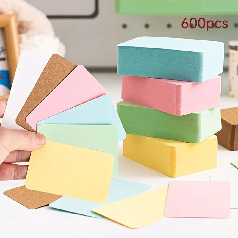 600 Macaron Color Paper Cards, Elegant Minimalist Design, Ideal for Business, Weddings, Birthdays, Christmas, Halloween, Thanksgiving, Valentine's Day
