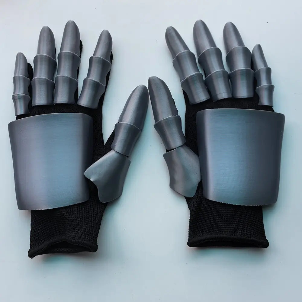 Handmade Party Gloves with Anti-Slip Pads, Mechanical Style 3D Printed, Perfect for Dance Parties, Photos, and Videos, Festival Party Supplies