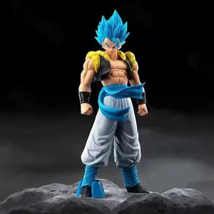 17CM Dragon Ball Super Gogeta Super Saiyan Blue Hair Standing Large Model Toy Gift Ornament Aciton Figure Collectible Doll PVC