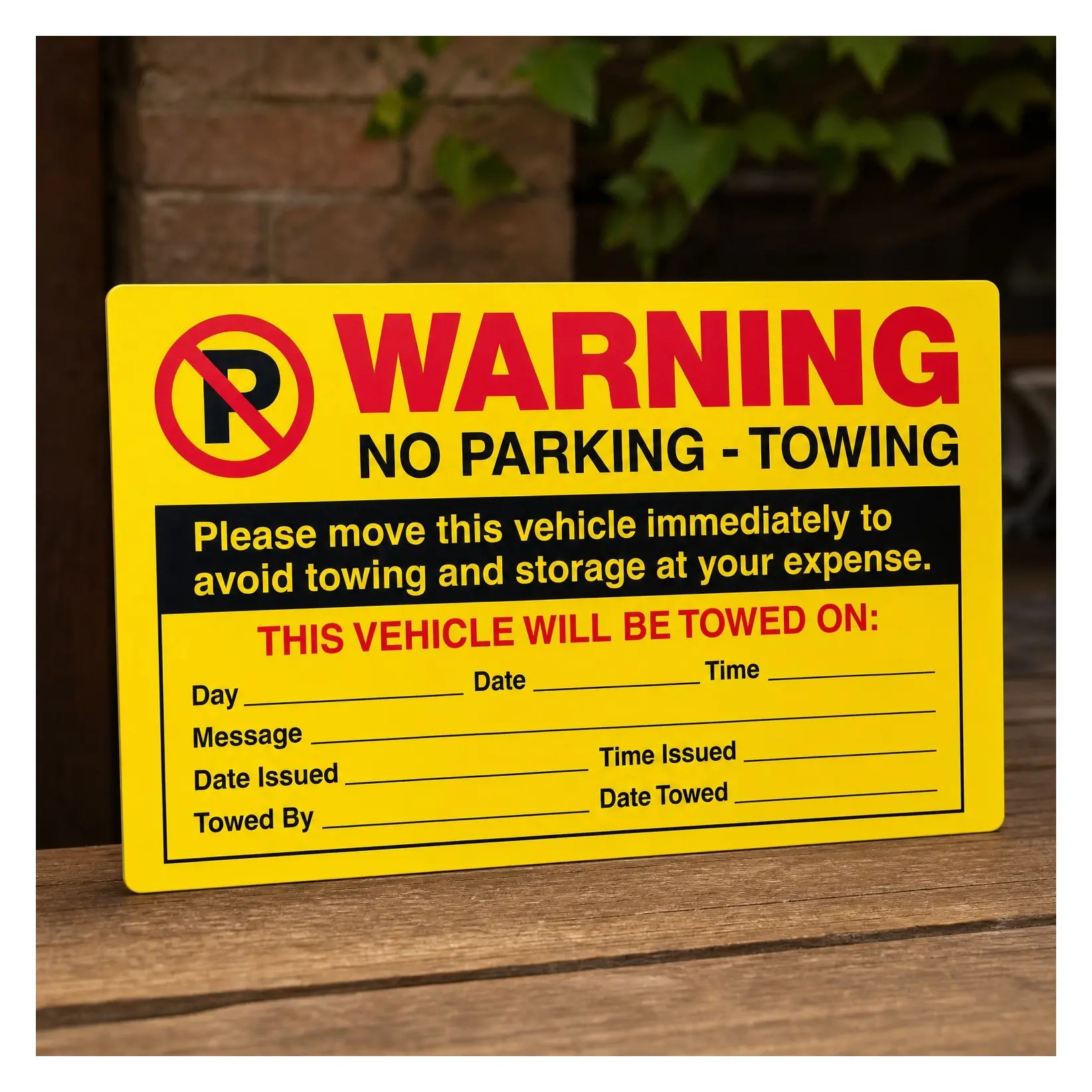 Please Move This Vehicle to Avoid Towing Pack of 50 Parking Violation Stickers | 5" x 8", Made in USAGift