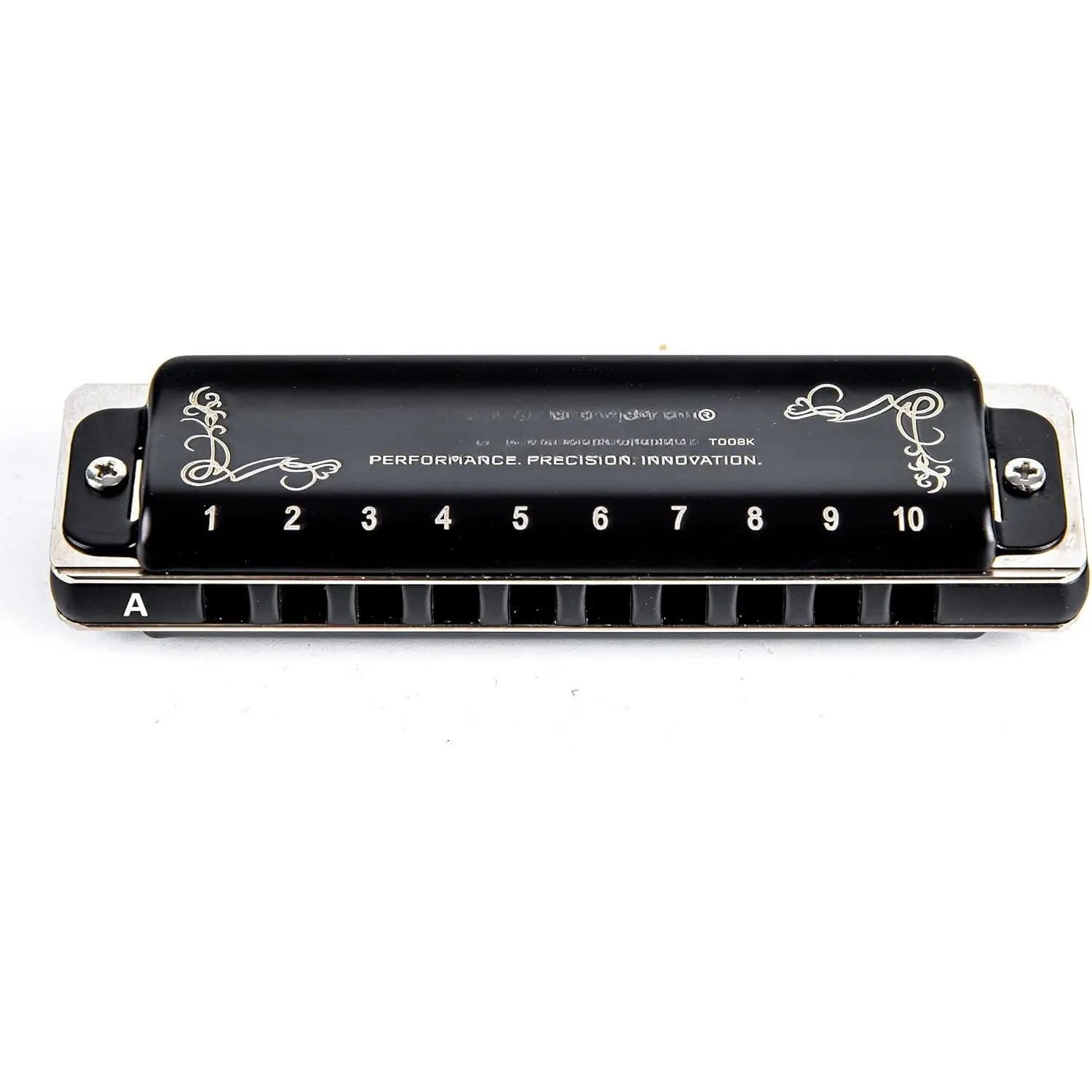 T008K 2.0 Update Harmonica Key of A, 10 Holes Diatonic Mouth Organ with Zipper Case, Standard Deluxe Harmonica For  Levels, Professionals, Beginners and Students, as a